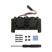 Aluminum Alloy Heatsink Case With Double Cooling Fans For Raspberry Pi Zero 2W