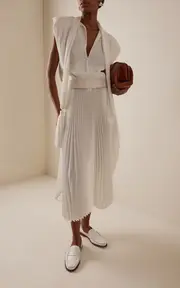 [Stella McCartney] Pleated Georgette Maxi Skirt