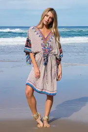 Mocha Sayonara Tie Dress--GLO-MOCHASS15