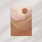 Desolation (Desert Sun) Premium Wall Art Poster Print - Minimalist Home Decor
