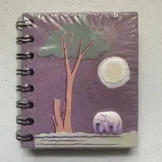 Mr. Ellie Pooh's Elephant Dung Paper Small Spiral Notebook Eco Friendly Purple