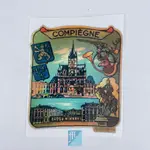 進口 歐洲 地標 景點 紀念 貼紙 COMPIèGNE 貢比涅 VESPA 偉士牌 LAMBRETTA 蘭美達