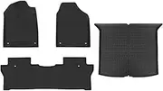 Car Interior Floor Mats, Compatible for Passport 2016-2024, All Weather Floor Mats Cargo Mat Liners 3D Waterproof(4pcs Set)
