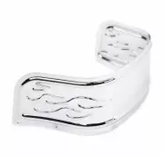 Chrome Replacement Flamed Fender Skirt Tip Harley Softail Touring Electra Glide