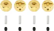 Brass 12mm Wheel Drive Hex Hub Adapter with Pins Counterweight for Axial SCX10 90046 Tamiya CC01 D90 Redcat Gen7 1/10 RC Crawler Car (Thickness: 8mm)