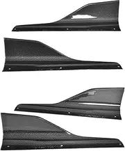 Carbon Fiber Car Side Skirts Splitters Compatible for BMW F87 M2 Base Coupe 2-Door 2016-2018 Auto Side Bumper Splitters Apron Flaps FRP