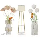 3 Tier Floor Lamp LED Storage Shelf Free Standing Light Reading Living Room Home