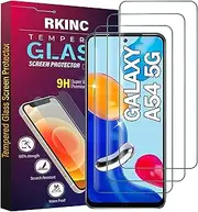 [RKINC] Screen Protector [3-Pack] for Samsung Galaxy A54 5G, Tempered Glass Film Screen Protector, 0.33mm [LifetimeWarranty][Anti-Scratch][Anti-Shatter][Bubble-Free]