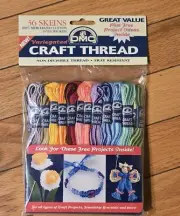 DMC Craft Thread Variagated Fray Resistant 36 Skeins Non Divisible