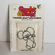 Vintage Makit & Bakit Stained Glass Suncatcher Mouse Kit New In Package