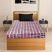 Cambik Premium Cotton Full Mattress Cover with Zipper Chain - Breathable and Hypoallergenic Fitted Bed Mattresses Protector Provides All Around Protection - 6 Inch Depth (36x75 Inch (Pack of 1), Red)