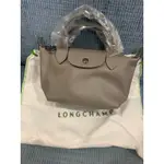 「小老闆親自巴黎購入」法國經典精品牌LONGCHAMP LE PLIAGE XTRA牛皮斜背手提兩用包XS-大象灰、深藍