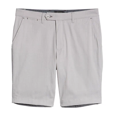 Ted Baker Beshor Mens Microcheck Slim Fit Stretch Cotton Shorts (36, Natural)