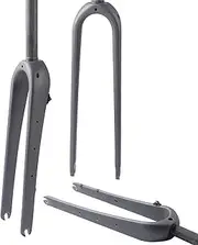 Matte Black,Straight, Gravel Carbon Fiber Rigid Fork 700C Carbon Fiber Road Bike Rigid Fork QR 9Mm Disc Brake Thru Axle 1-1/8'' Straight/Tapered Tube Light Bicycles Front Forks
