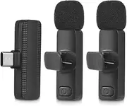 Wirel Microphone System Dual Microphone Noise Reduction Wirel Transmission Lightweight Plug and Play Professional Collar Clip Microphone for Phones Computers Laptops Cameras