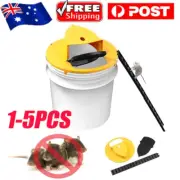 Mouse Trap Flip N Slide Bucket Lid Mouse Rat Trap With Ladder Mousetrap Catcher~