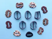 Donut Polymer Clay Cutter Set of 5 | Circle Triangle Octagon Pentagon Flower