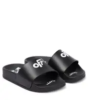 [Off-White Kids] Off-White Kids Logo rubber slides UK 9 black