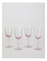 [Heritage] Isabel Wine Glass Set of 4 in Blush