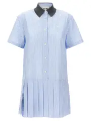 [Miu Miu] Miu Miu-Mini Chemisier Dress Abiti Celeste-Donna 40IT