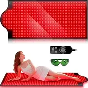 Red Light Therapy Mat for Body, 73"x 32" Red Light Therapy Blanket Red Near Infrared 660nm 850nm Full Body Pad, 1090 LEDs Infrared Light Therapy for Body for Pain Relief, Improved Sleep