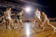 Al Bianchi Of The Syracuse Nationals Dribbles 1957 OLD PHOTO