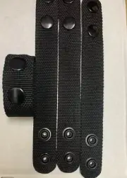 Cobra Tufskin Belt Keepers 3/4" Plain Nylon Black Snap Set Of 4