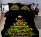 3D Green Tree Stars O064 Christmas Quilt Duvet Cover Xmas Bed Pillowcases Fay