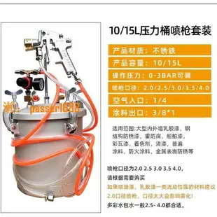 【可開發票】水包水多彩漆噴槍10升壓力桶乳膠漆噴槍油漆仿大理石噴槍水包砂搶