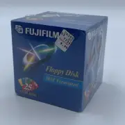 Fujifilm Floppy Disk IBM Formatted 25 Color Disks 3.5" 1.44MB NEW FACTORY SEAL