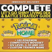 Pokémon Let's Go Pikachu Eevee Complete Pokedex Shiny Living Dex HOME Guide Lets