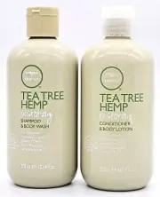 Paul Mitchell Tea Tree Hemp Restoring Shampoo & Body Wash & Lotion 10.1 oz Set