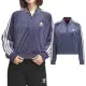 【adidas 愛迪達】VELOUR SST JKT 女款 紫色 休閒 復古 經典 絲絨 短版 外套 IX4224