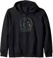 Luke Skywalker & Cast Neon Star Wars Logo Zip Hoodie