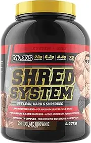 Max's Shred System Fat Stripping Protein Powder, Chocolate Brownie, 2.27kg