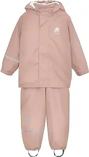 [Celavi] Girl's Zweiteiliger Regenanzug in Vielen Farben Waterproof Jacket, Purple (BlackBerry Wine 666), 92 (size: 90)