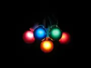 25 Foot Globe Patio String Lights - 25 pcs G40 Assorted Satin Multi-colored B