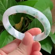 [Generic] Jadeite Bracelet Jade Street Oval Jade Bracelet