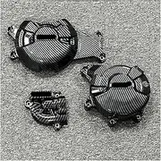 Engine Timing Part Covers for Yamaha MT-07 Tracer 2014-2024 Motorcycle Engine Protective Cover Modification Accessories Engine Guards Starter Cover(Carbon Fibe Texture3)