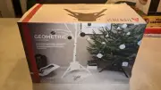 Tree Nest Large Geometric Christmas Live Metal Modern Tree Stand, Black