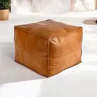 Handmade Moroccan 20'' Aamazing Pouffe Leather Genuine Unstuffed