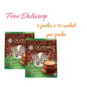 2X Packs Old Town 3-In-1 Instant Hazelnut White Coffee 15 Sticks x 38g Free Ship