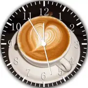 Coffee Art Frameless Borderless Wall Clock Nice For Gifts or Decor W250