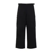 [032c] 032c-Black Intermission Cargo Cotton Pants-Uomo M STAND