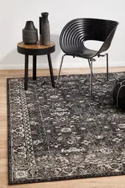 Rug Culture Charcoal Vintage Style Rug