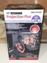 Gemmy Halloween LED Lightshow Projection Whirl-A-Motion Spider-Web - Red/White