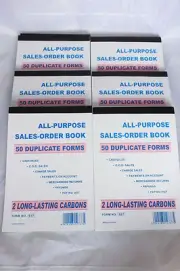 9 Pack Carbonless Sales Order Books Receipt Invoice Wholesale 50 Duplicate Form