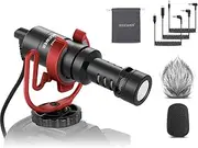 NEEWER Plug & Play Vlog Microphone, 20-20KHz Mini Supercardioid Mic with 3.5mm TRS, USB C OTG Cable, Shock Mount, Windscreen Compatible with iPhone 16 15 14 Samsung S24 Android Tablet Mac Camera, VM10