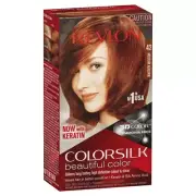 3 X REVLON COLORSILK HAIR COLOUR 42 MEDIUM AUBURN 3D COLOUR NO AMMONIA