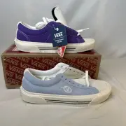 Van’s Suede Low Top Skateboard Shoes Purple Off The Wall RARE 7.5 Men 9 Womens